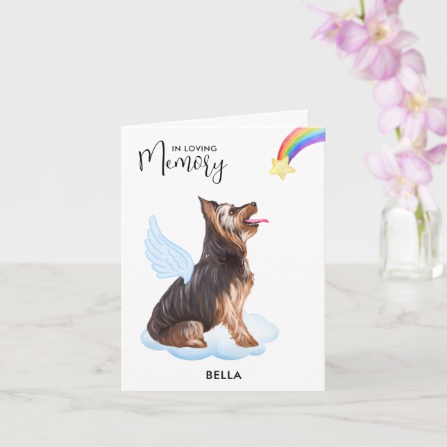 Carte Yorkshire Terrier Angel Chien animal de compagnie  (Orchidée)
