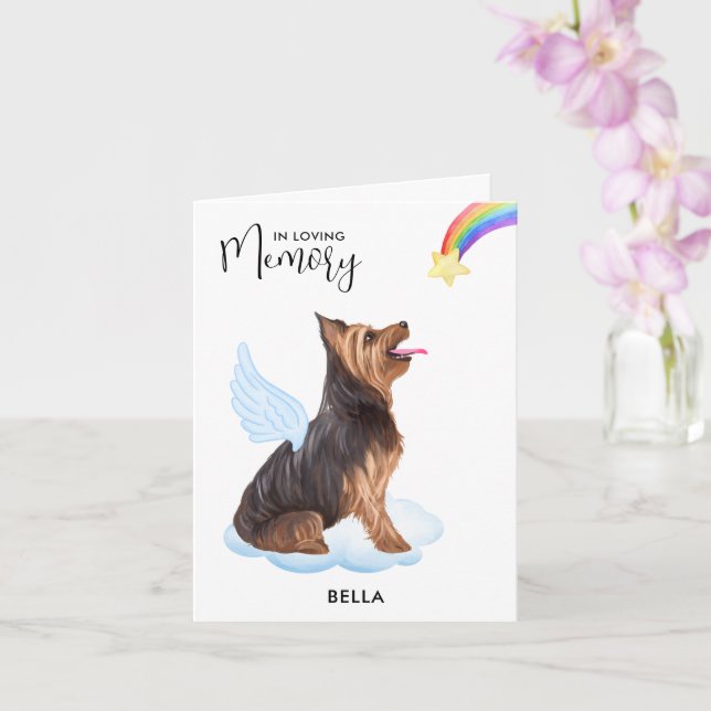 Carte Yorkshire Terrier Chien Angel animal de compagnie  (Orchidée)