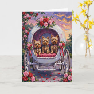 Carte Yorkshire Terrier Chien de la Saint-Valentin