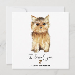 Carte Yorkshire Terrier Chien maman chiot Animaux Annive