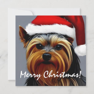 Carte Yorkshire Terrier Noël