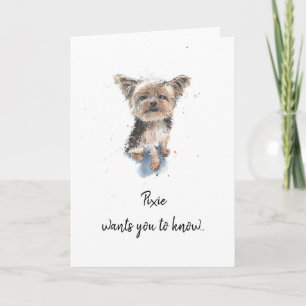 Carte Yorkshire Terrier, Yorkie customise la fête des mè