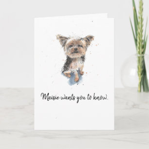 Carte Yorkshire Terrier, Yorkie Fête des pères personnal
