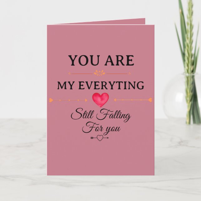 Carte You Are My Everything – Romantic Love Quote Wall  (Devant)
