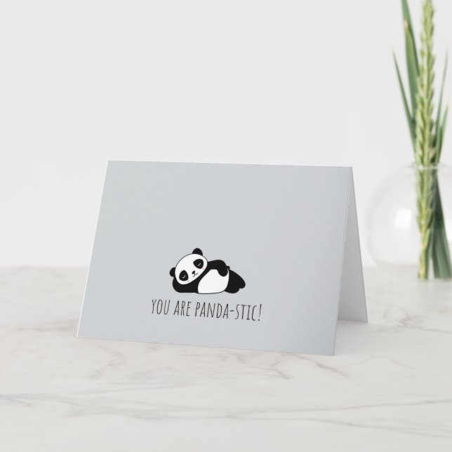 Carte You are pandastic! Anniversary & Valentines card (Devant)