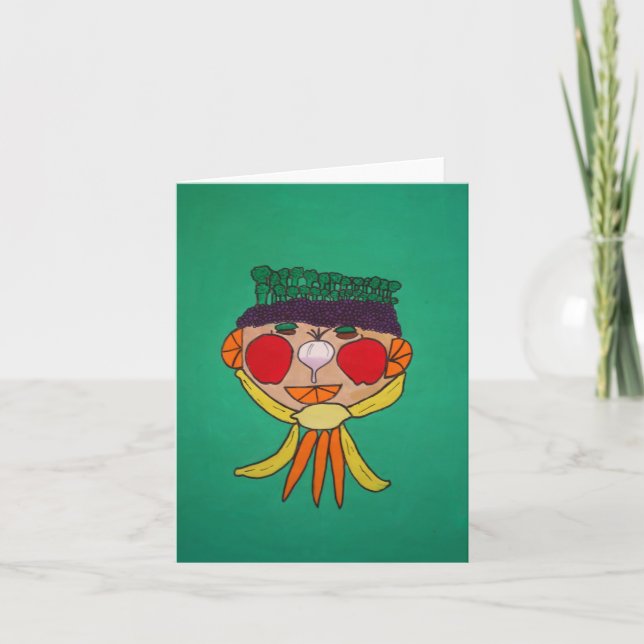 Carte "You Are What You Eat" - Peinture Tempera et style (Devant)