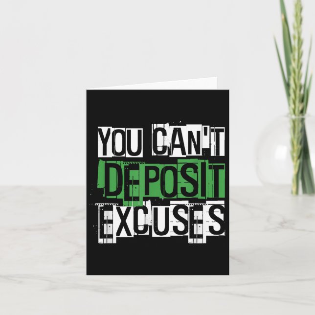 Carte You Can't Desit Excuses Motivational For Entrepren (Devant)