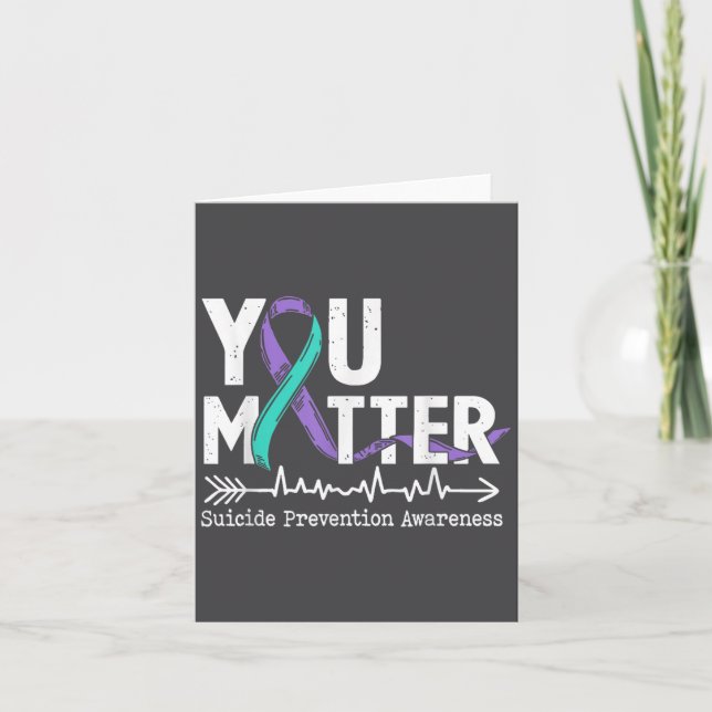 Carte You Semicolon Suicide Prevention Awareness Week  (Devant)