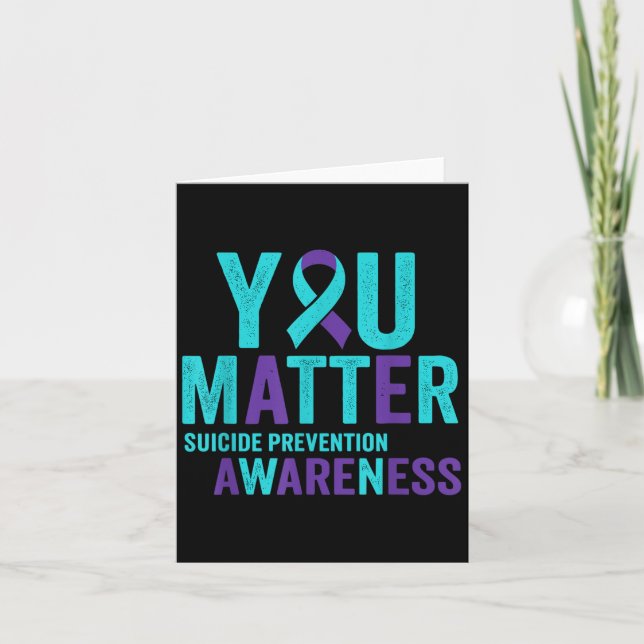 Carte You Suicide Prevention Awareness Ribbon  (Devant)