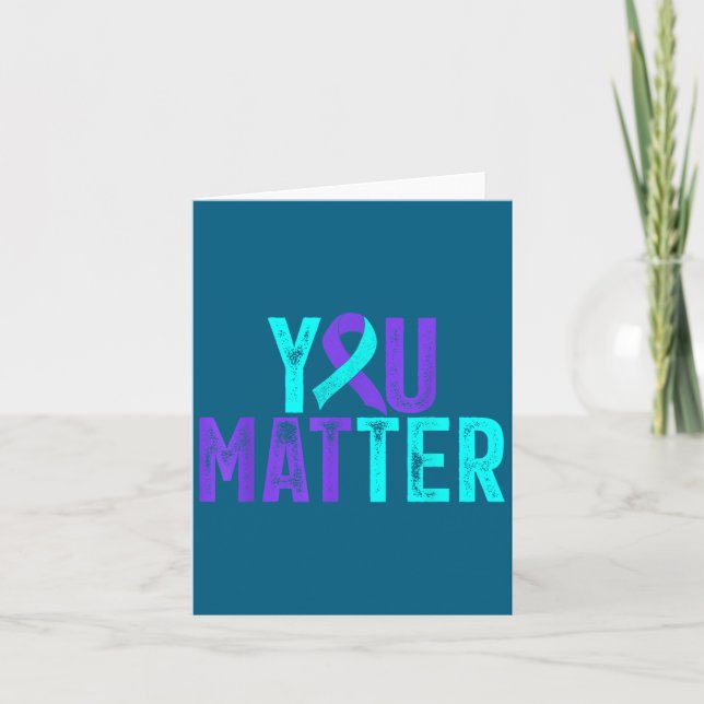 Carte You - Suicide Prevention Teal Purple Awareness Rib (Devant)