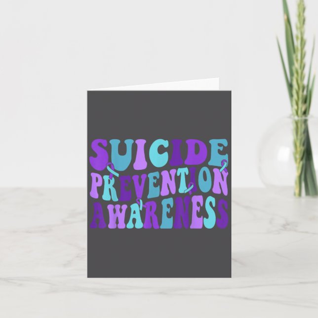 Carte You Suicide Prevention Teal Purple Awareness Ribbo (Devant)