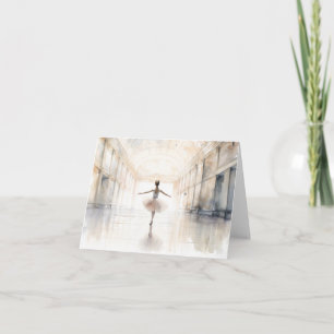 Carte Young Ballerina Dancing BLANK
