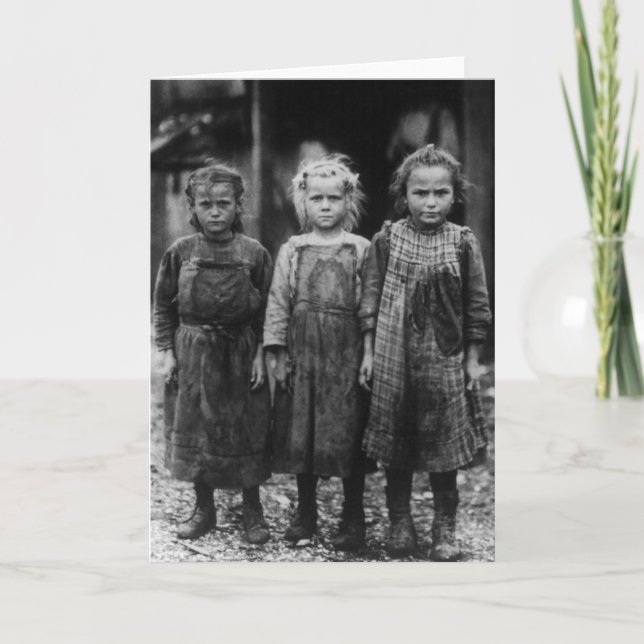 Carte Young Girl Oyster Shuckers, début 1900 (Devant)