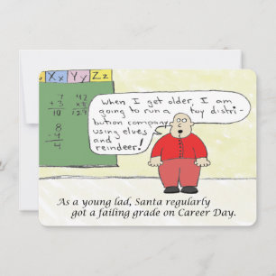 Carte Young Père Noël Flat Holiday