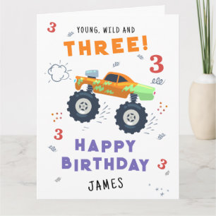 Carte Young Wild Et Trois 3E Voiture Monster Enfants Ann