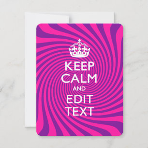 Carte Your Keep Calm Saying on Hot Pink
