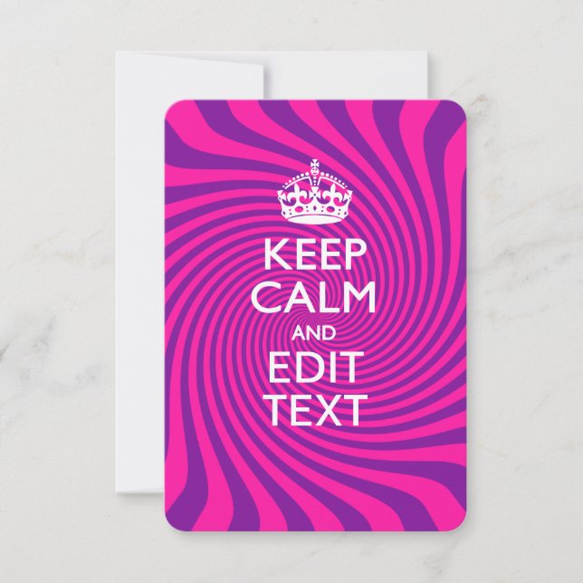 Carte Your Keep Calm Saying on Hot Pink (Devant)