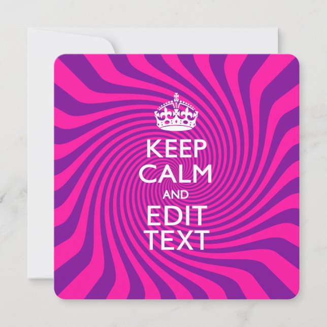 Carte Your Keep Calm Saying on Hot Pink (Devant)