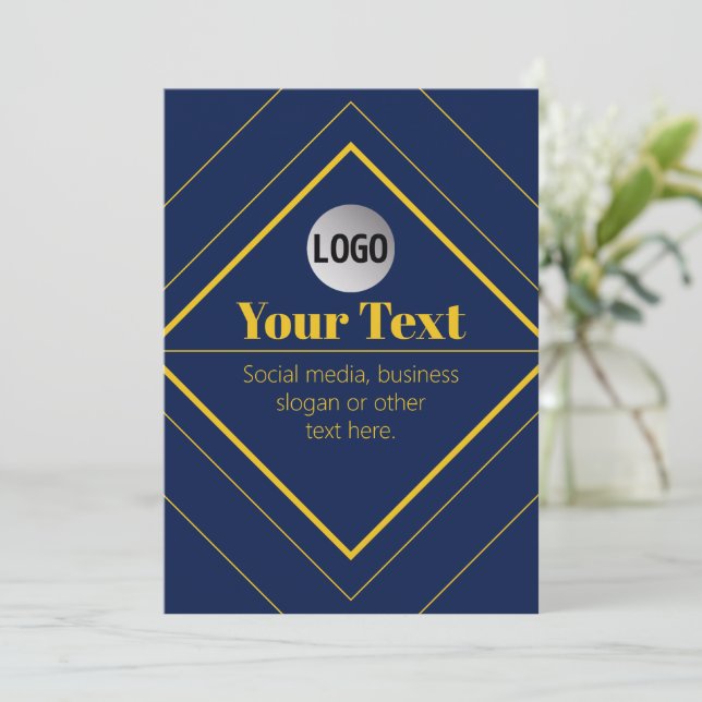 Carte Your Logo & Customizable Design Template (Debout devant)