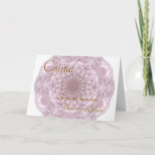 Carte Your Name Custom Crystal Rose Quartz