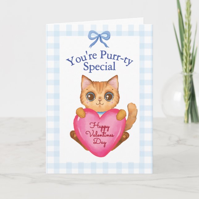 Carte You're Purr-ty Special Kitty Cat Valentine's Day (Devant)