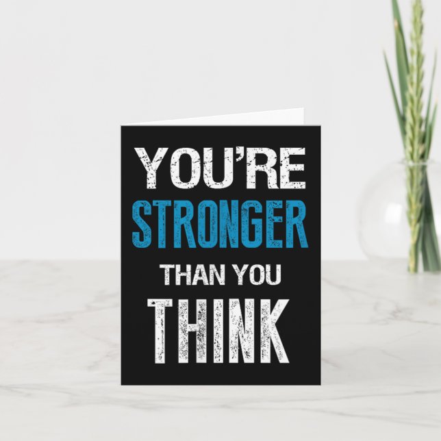 Carte You're Stronger Than You Think Motivational  (Devant)