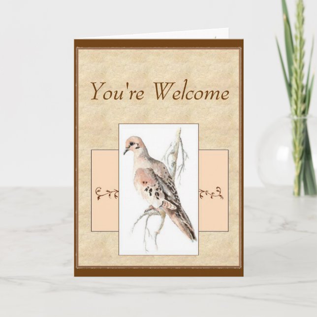 Carte You're Welcome Mourning Dove, Turtle Dove (Devant)