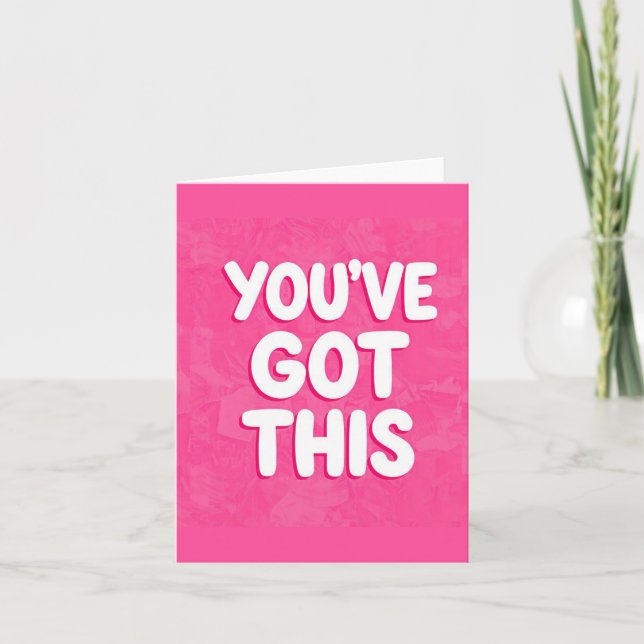 Carte You've got this words on pink (Devant)