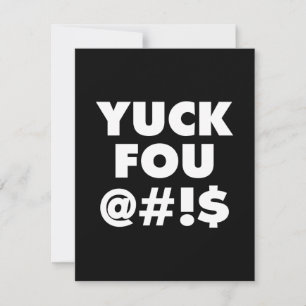 Carte Yuck Fou, drôle de conception de typographie