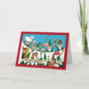 Carte Yule Lads d'Islande, les fêtards de Noël en neige