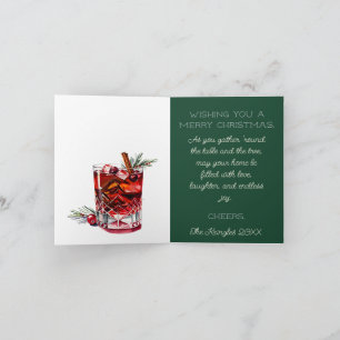 Carte Yuletide Salutations et un Cocktail de Noël