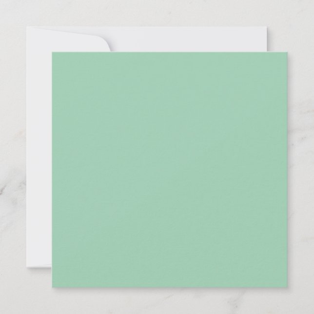 Carte Yummy Mint vert couleur solide (Devant)