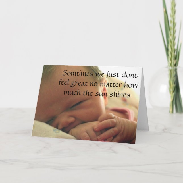 Carte zazzle2, parfois nous juste ne sentons grand aucun (Devant)