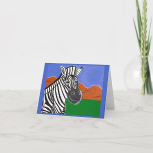 Carte Zebra by Joel Anderson small greeting card