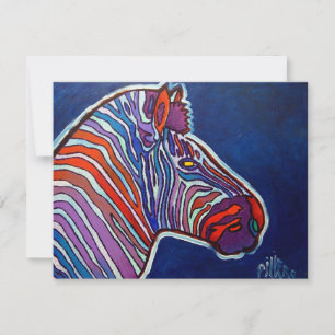 Carte Zebra Rainbow par Piliero