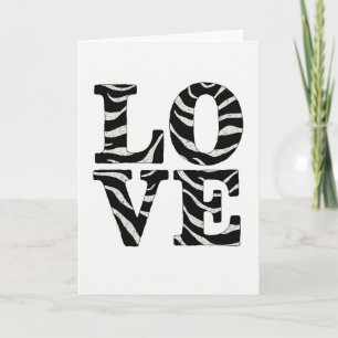 Carte Zèbre d'Amour Simple