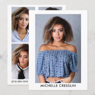 Carte Zed Comp Acteur de modèle photo 5,5x7,5