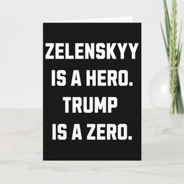 Carte Zelenskyy Is A Hero.  (Devant)