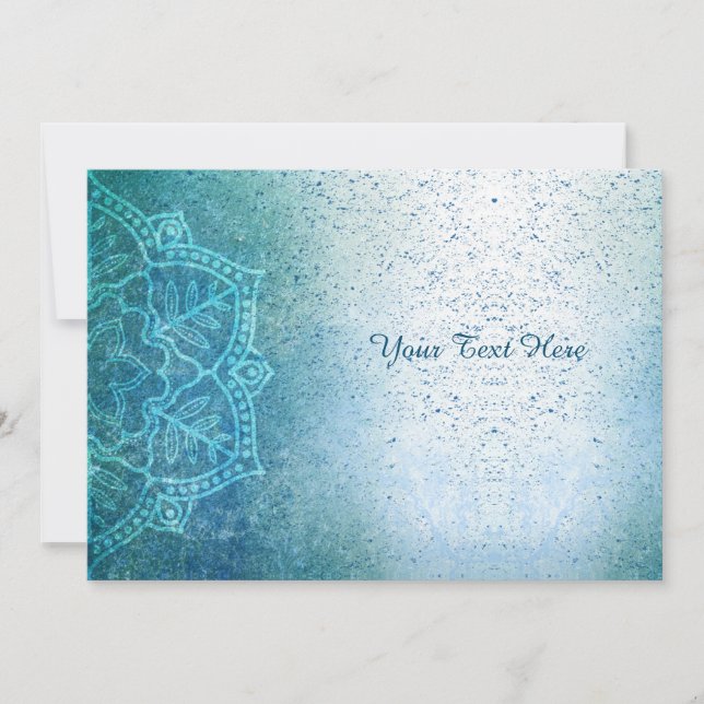 Carte Zen Mandala bleu clair (Devant)