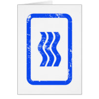 Carte Zener | 3 lignes de vague verticales {Vintag