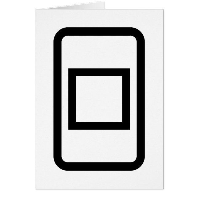Carte Zener | Carte Carré Hollow (Devant)