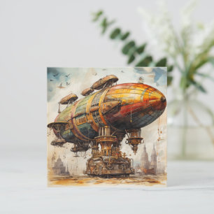 Carte Zeppelin Steampunk vintage (1)