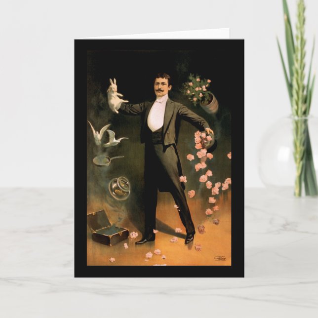 Carte Zig de Zan exécutant avec des lapins et des roses (Devant)