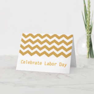 Carte Zigzag à chevron doré pour la fête du travail