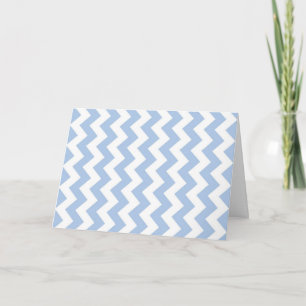Carte Zigzag bleu clair et blanc