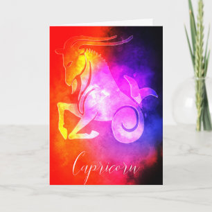 Carte Zodiac : Capricorne Colorés de bonbons colorés