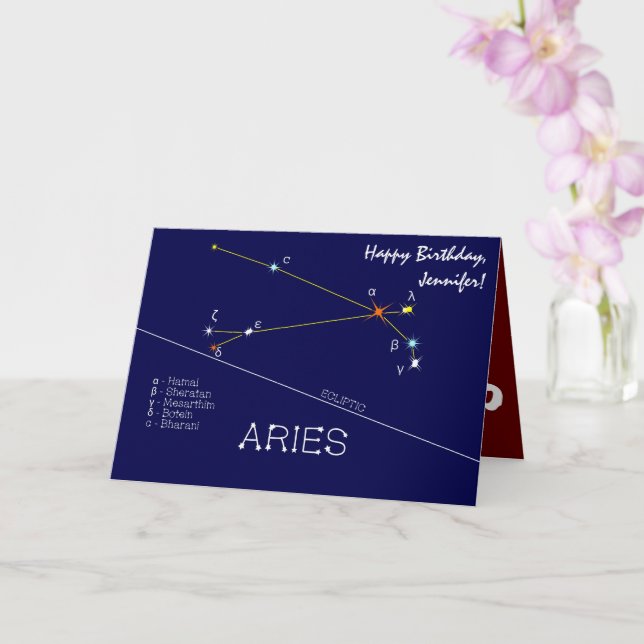 Carte Zodiac Constellation (Orchidée)
