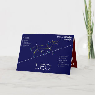 Carte Zodiac Constellation Leo