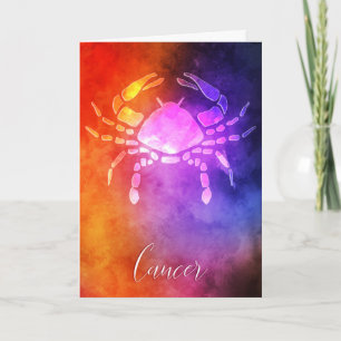 Carte Zodiaque : Cancer Couleurs de bonbons colorés