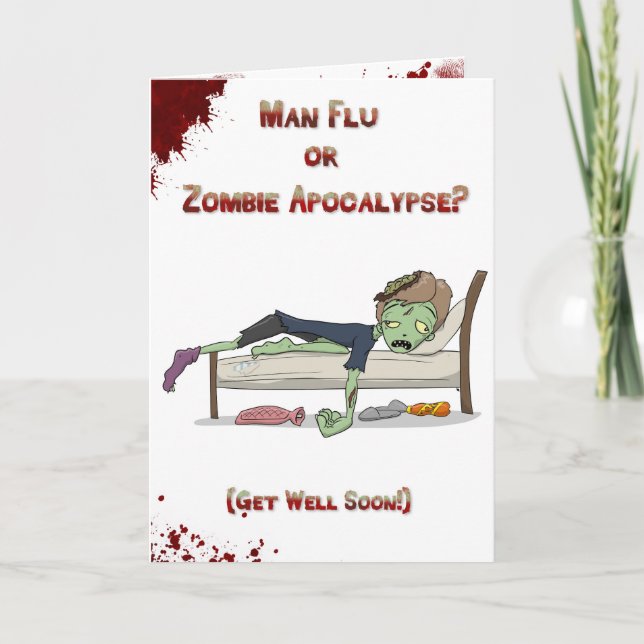 Carte Zombi de grippe d'homme (Devant)